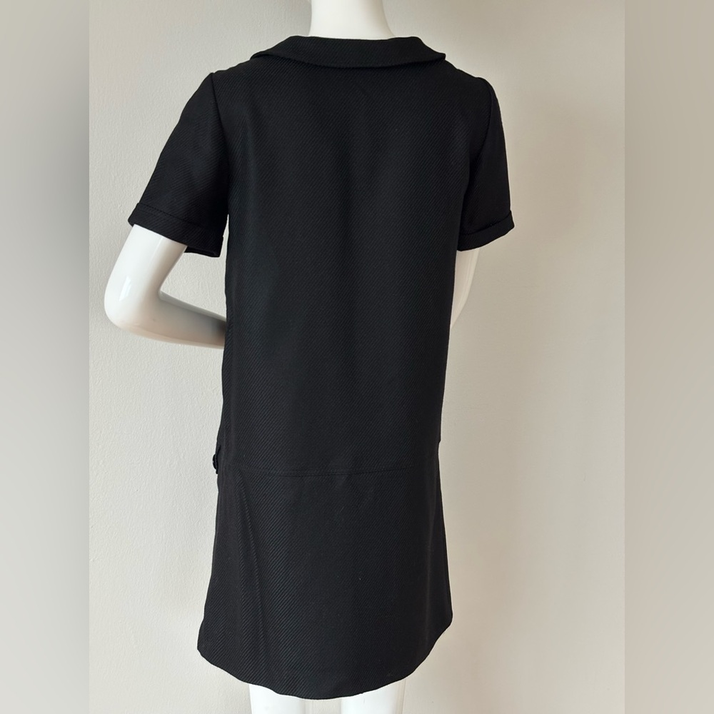 Burberry Black Wool Dress Peter Pan Collar - Picture 8 of 12